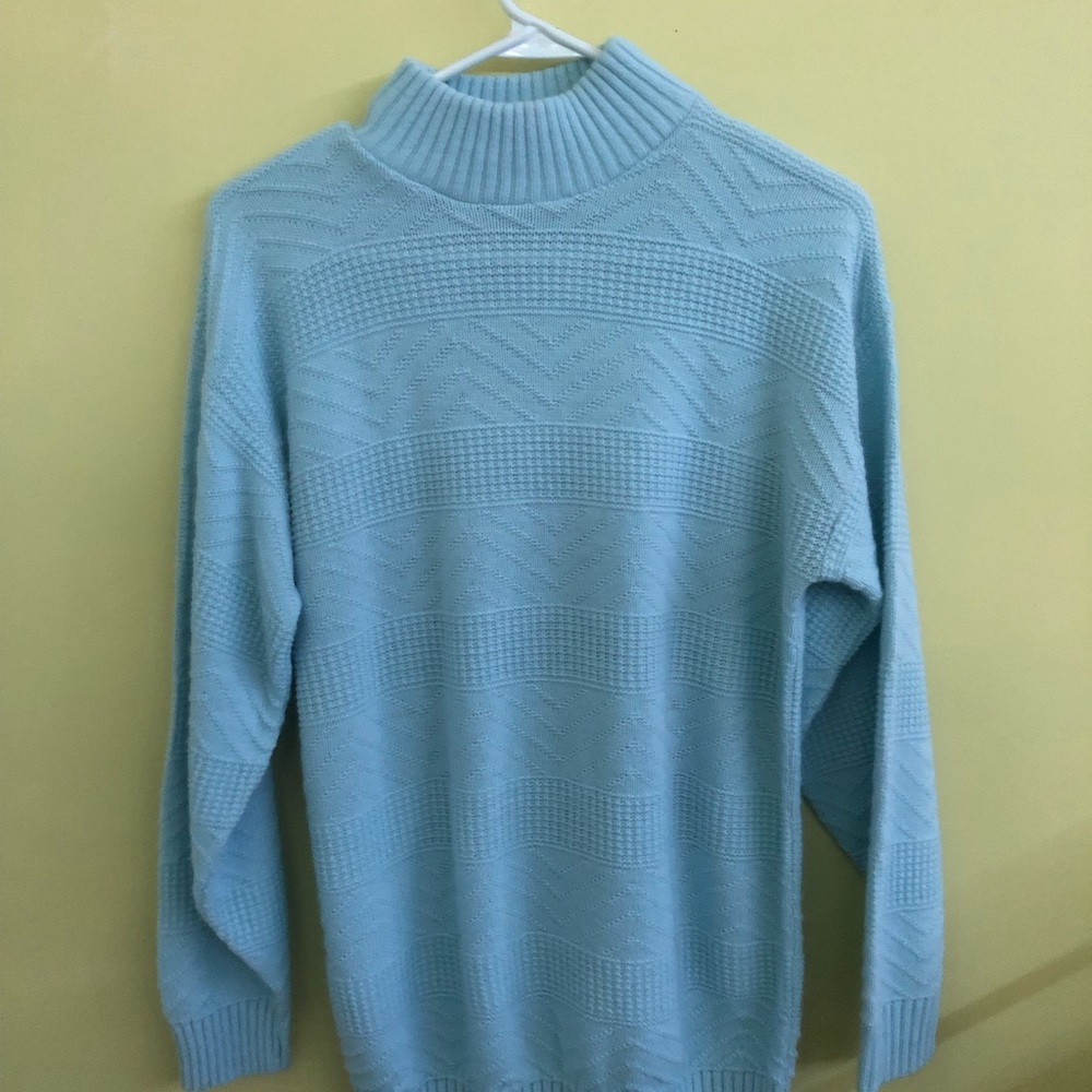 Blue Turtleneck